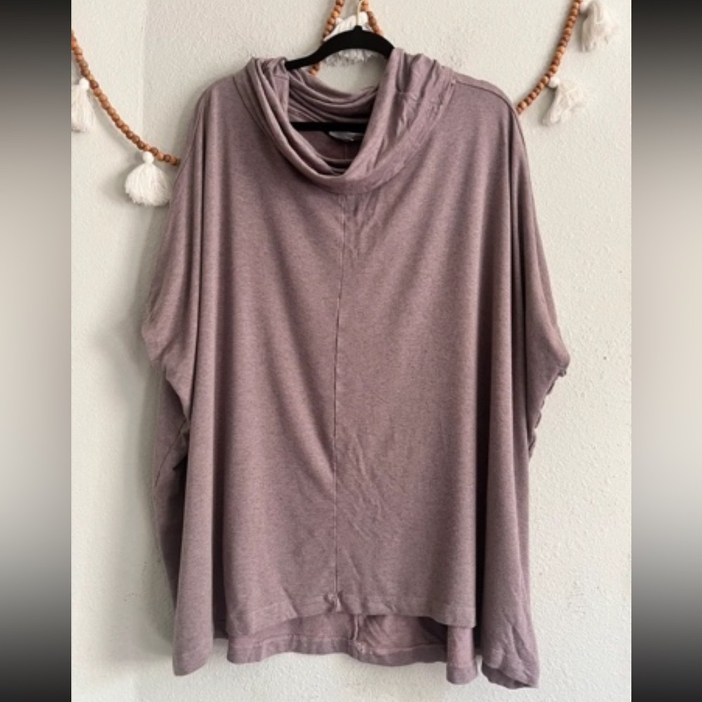 bryn Walker Mauve Relaxed Cowl Neck Pullover